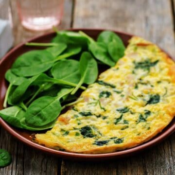 Keto Goat Cheese Frittata with Spinach