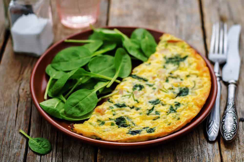 Keto Goat Cheese Frittata with Spinach