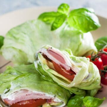 Keto Bacon, Lettuce, Tomato and Avocado Wraps (6g Net Carbs)