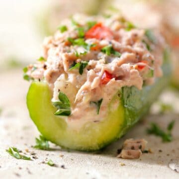 Keto Cucumber with Tuna Boats