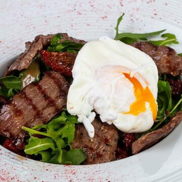 Keto Steak & Eggs with Seared Tomatoes