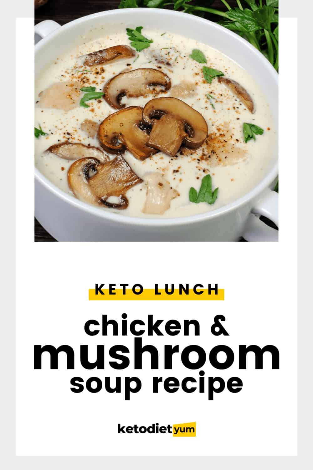 Low Carb Chicken Mushroom Soup (Keto-Friendly Soup Recipe) - Keto Diet Yum