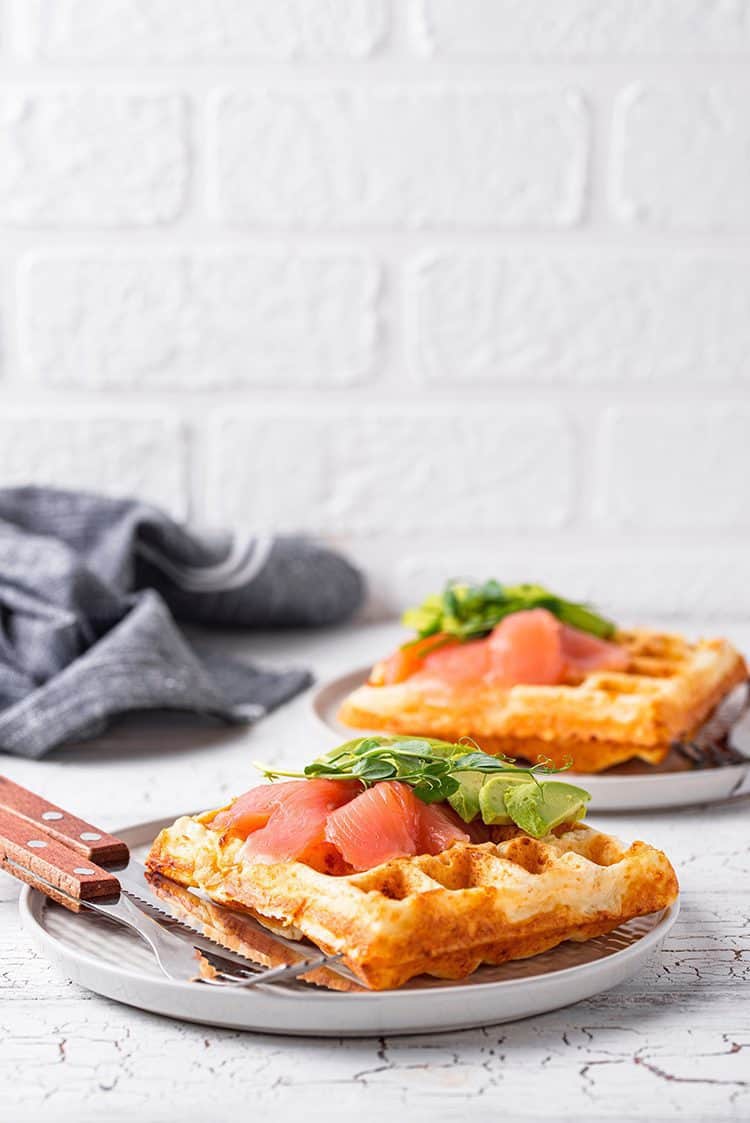 Easy Keto Chaffle Recipe (ZERO Net Carbs!) By far the BEST keto waffles recipe. Delicious, crunchy and flavorful with so many options. Quick and easy to create with all the instructions you need! #ketorecipes #chaffles #healthyfood #ketosis