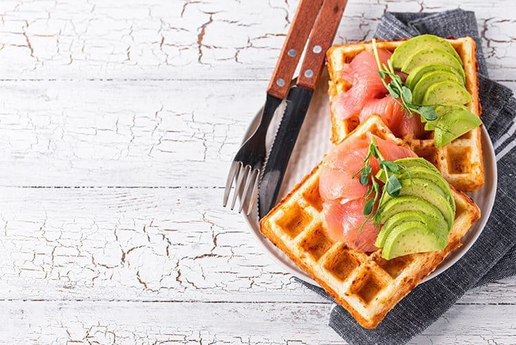 By far the BEST keto waffles recipe. Delicious, crunchy and flavorful with so many options. Quick and easy to create with all the instructions you need! #ketorecipes #chaffles #healthyfood #ketosis