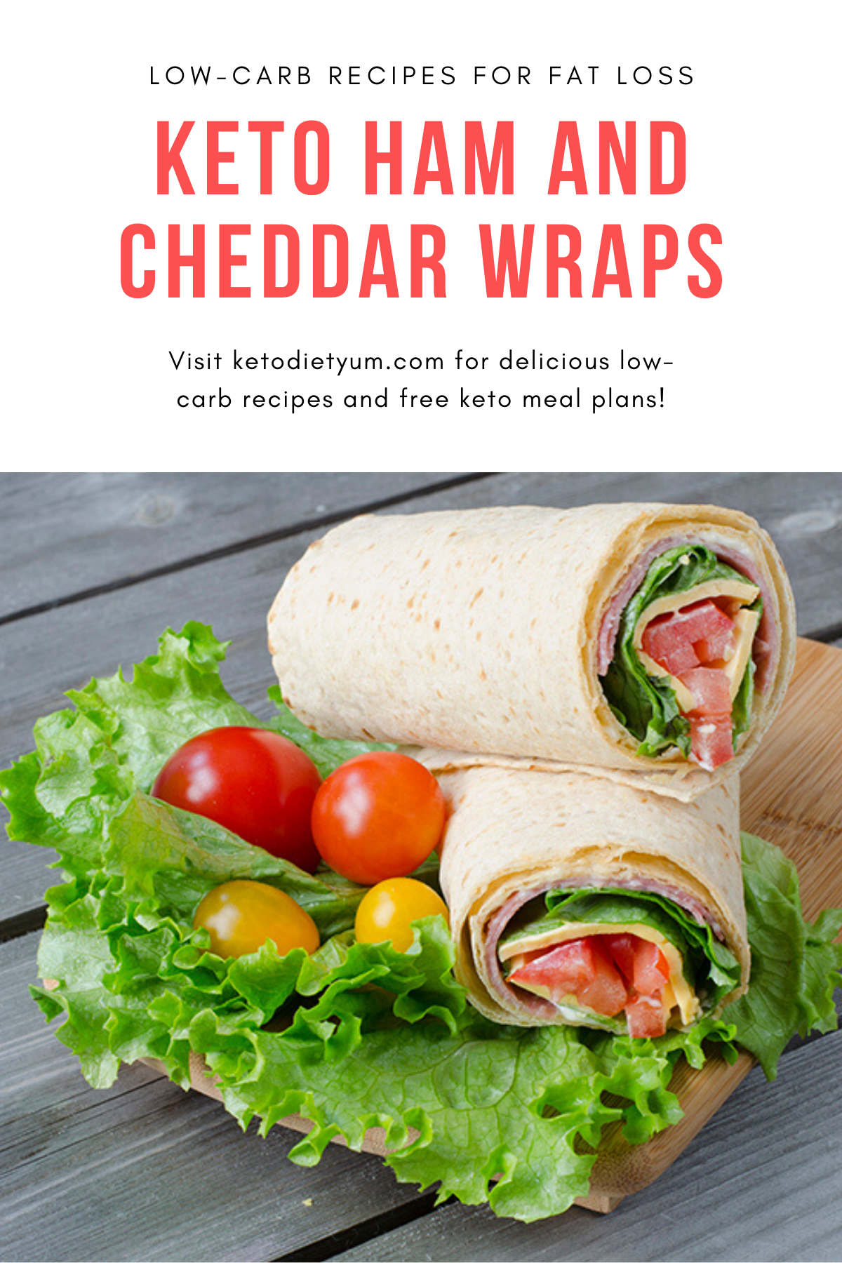 Keto Ham and Cheddar Wraps. These delicious ham and cheddar wraps are made with a low-carb keto-friendly wrap. A simple, quick and easy lunch or snack that will fit in well with your keto diet. #ketodiet #ketorecipes #lowcarbrecipes