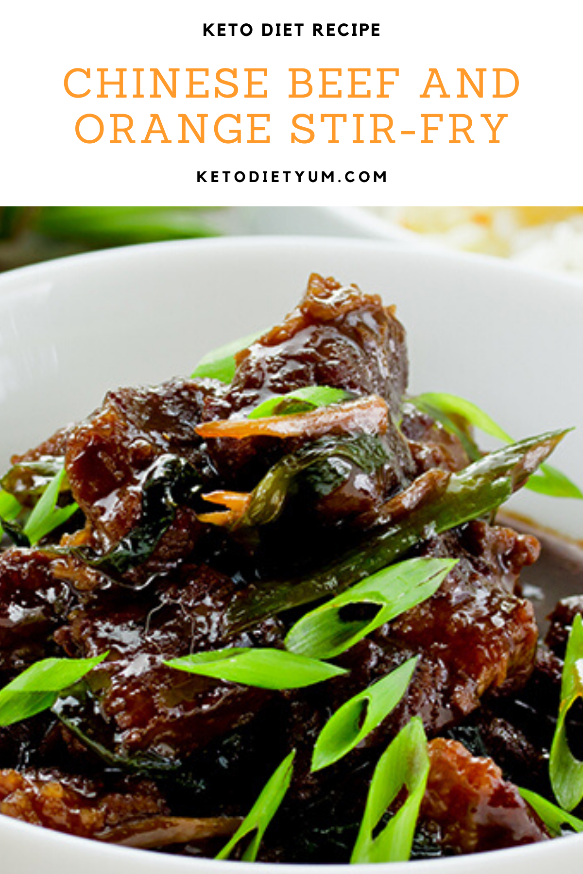 This Chinese beef stir-fry recipe is probably my favorite Keto recipe. Perfectly browned slices of steak coated with a tasty, thick and sticky sauce, yum! #ketodiet #ketorecipes #lowcarbrecipes