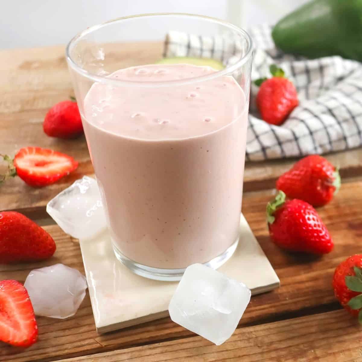 Strawberry avocado smoothie