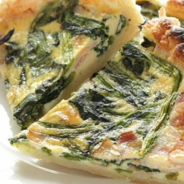 Keto Spinach & Bacon Quiche Recipe