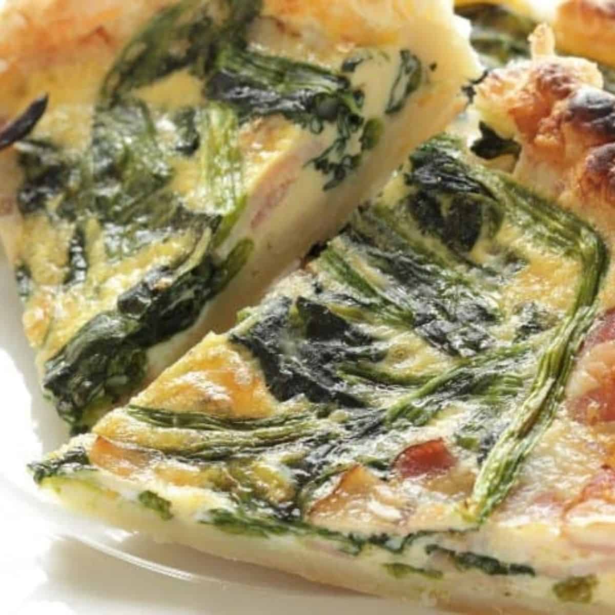 Spinach & Bacon Keto Quiche