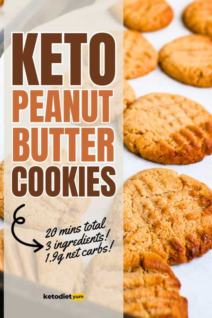Best Keto Peanut Butter Cookies with 3 Ingredients