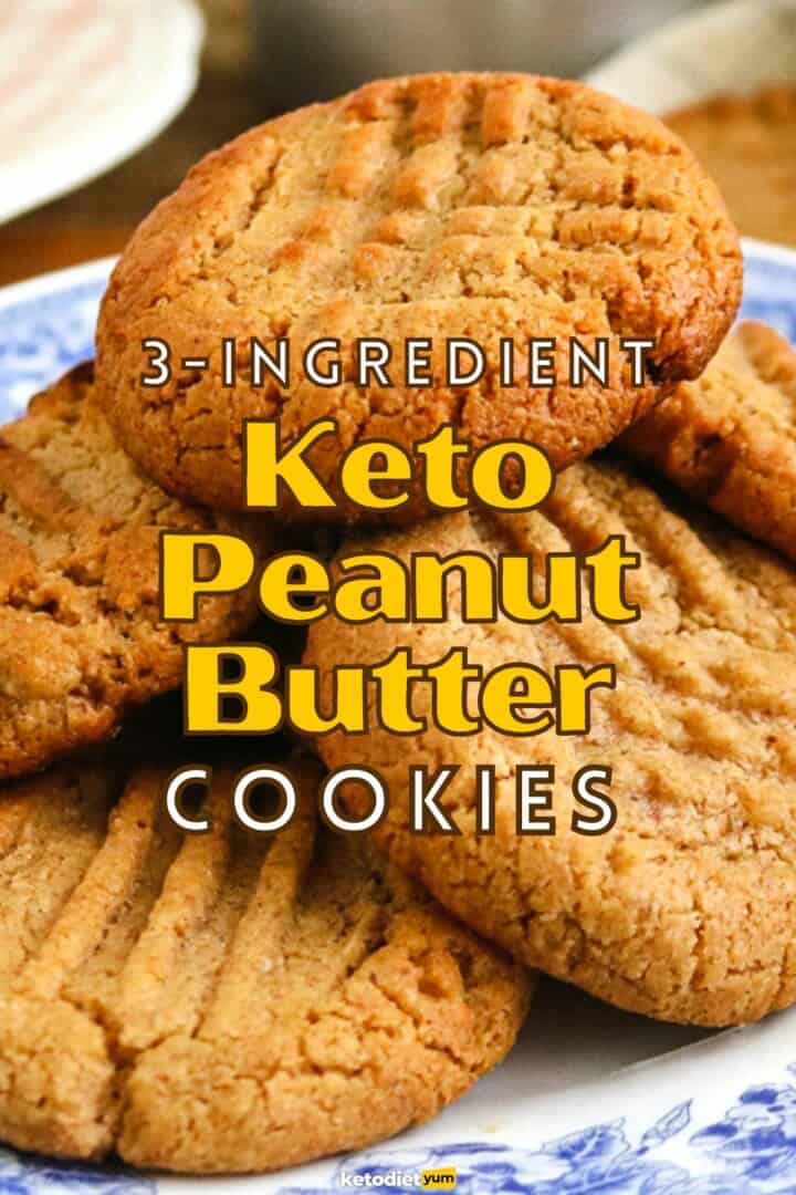 Keto Peanut Butter Cookies - 1.9g carbs 3 Ingredients