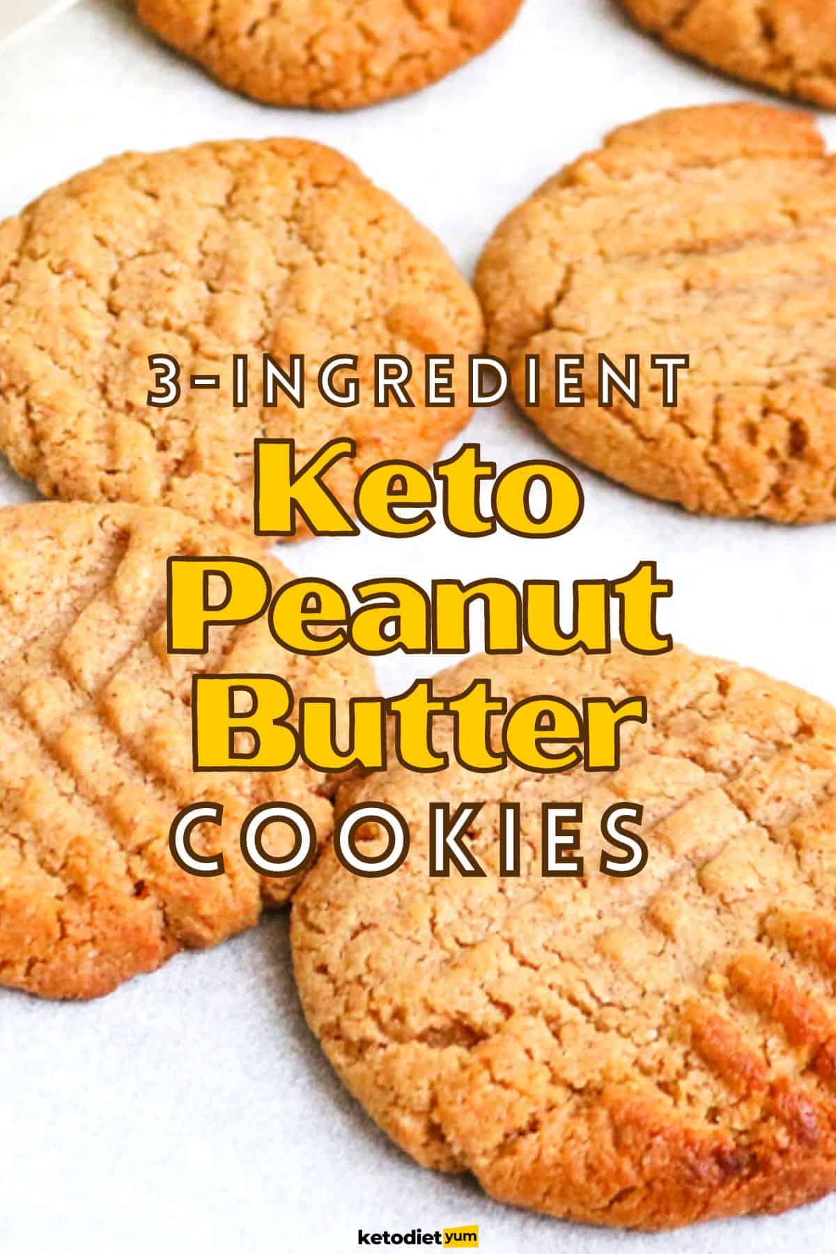 Keto Peanut Butter Cookies - Easy with 3 Ingredients