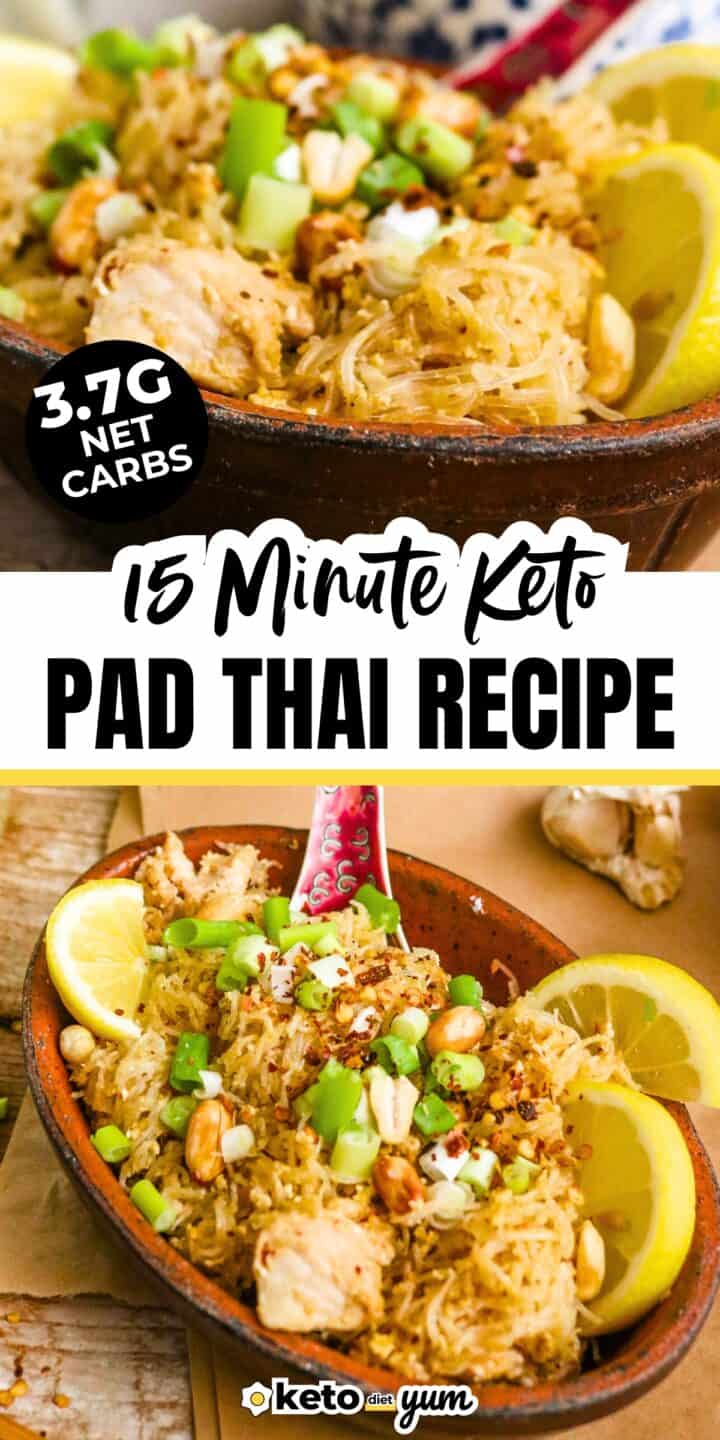 15 Minute Keto Pad Thai with Chicken