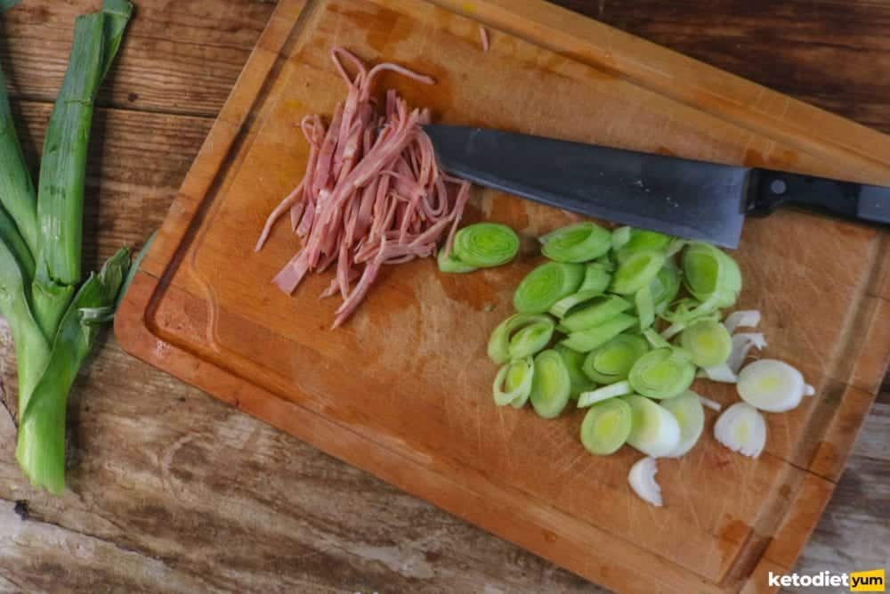 Best Keto Leek Bacon Omelette Best Keto Leek Bacon Omelette