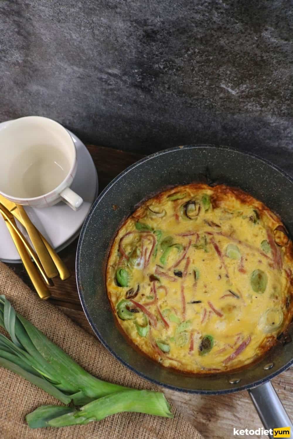 Best Keto Leek Bacon Omelette Best Keto Leek Bacon Omelette