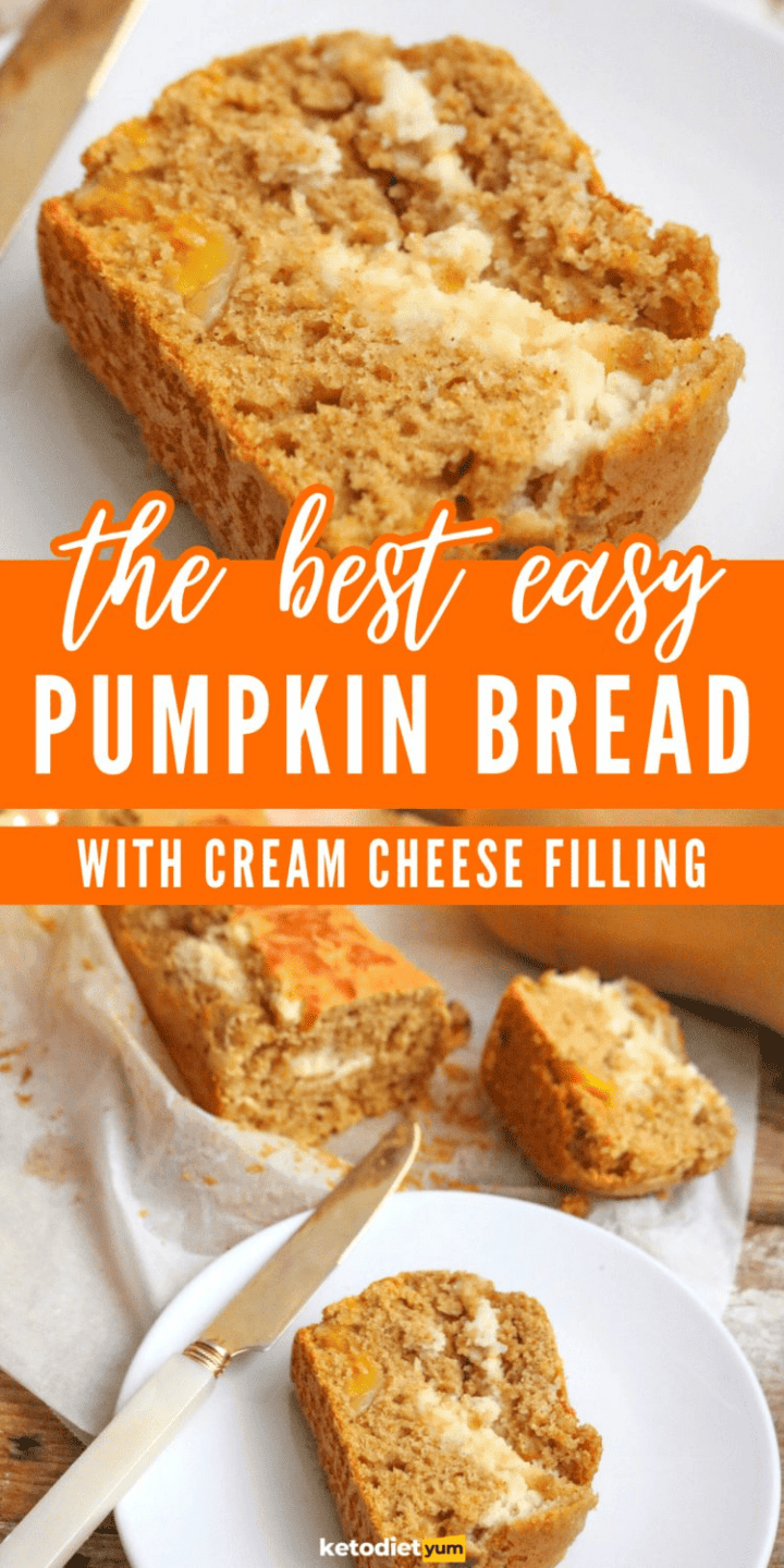 The Best Easy Pumpkin Bread with Cream Cheese Filling for Weight Loss