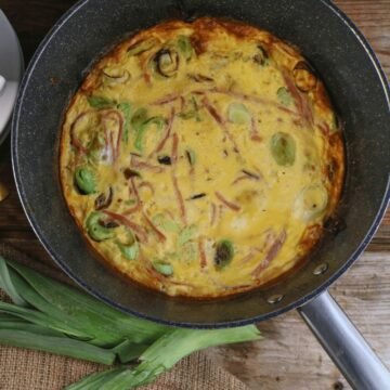 Keto Leek Bacon Omelette