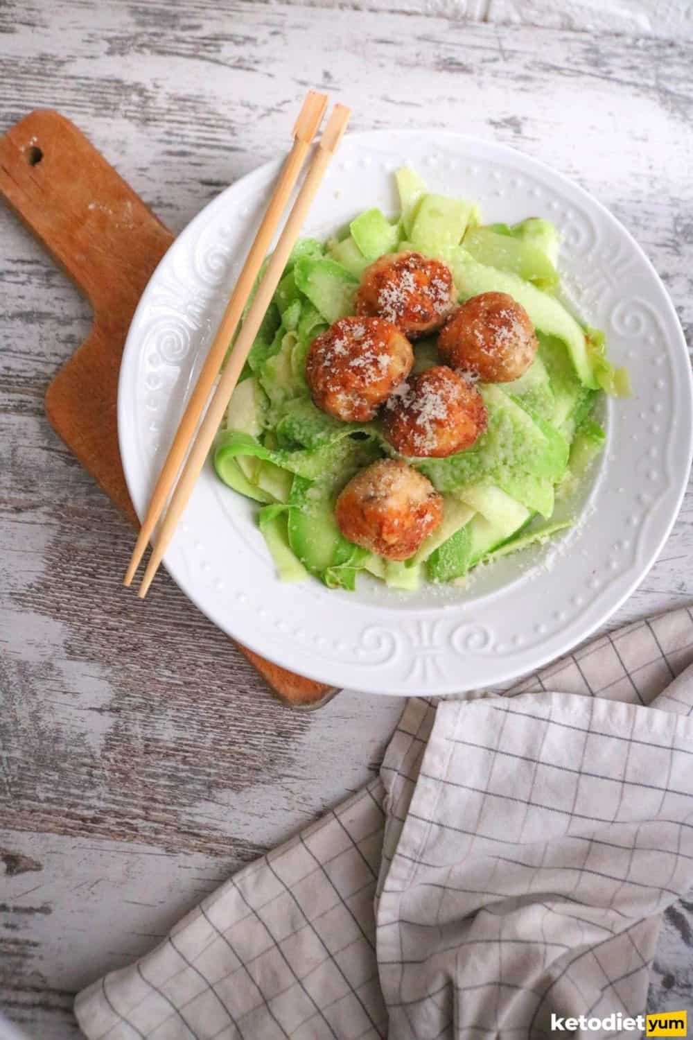 Chicken Meatballs with Zoodles