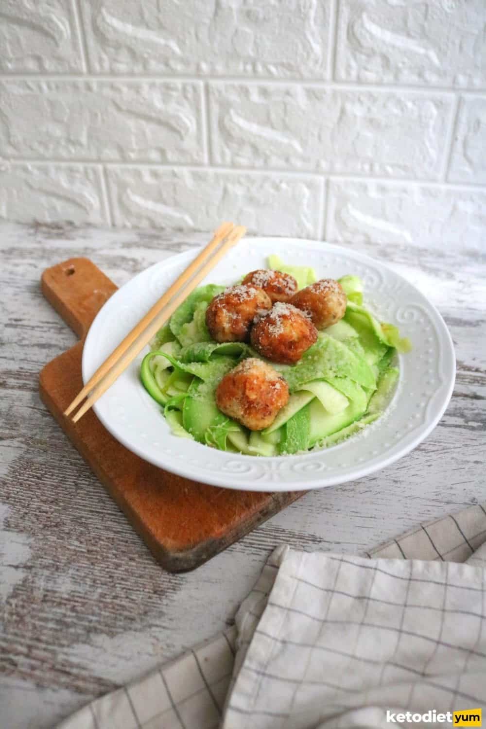 Chicken Meatballs with Zoodles