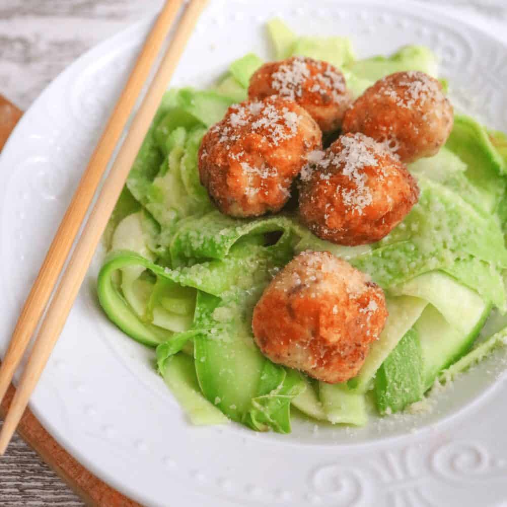 Chicken Meatballs with Zoodles