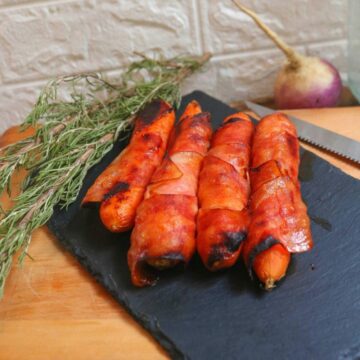 Maple Bacon Wrapped Carrots