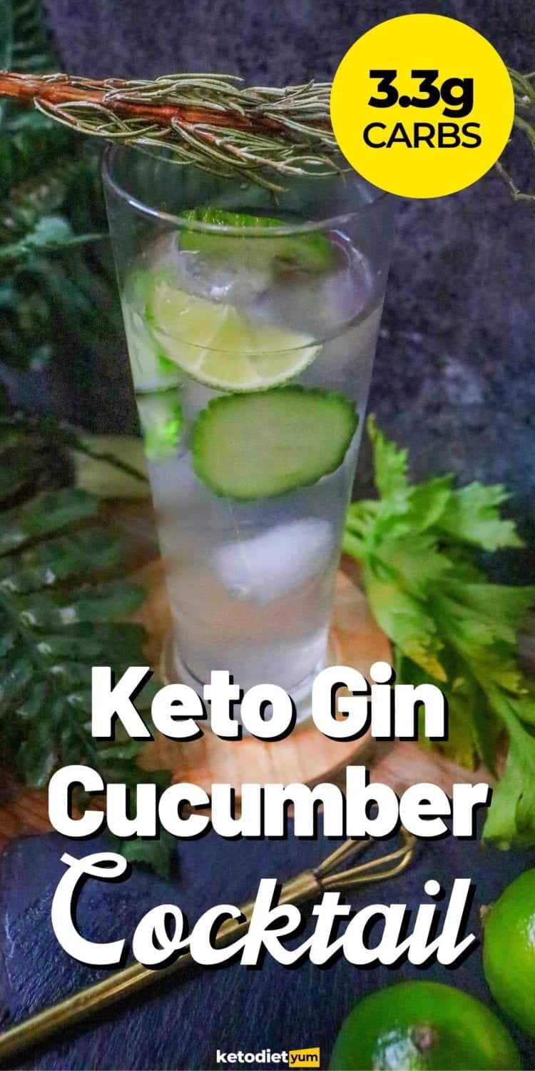 Keto Cucumber Gin Cocktail (Quick, Easy & Refreshing) Keto Diet Yum