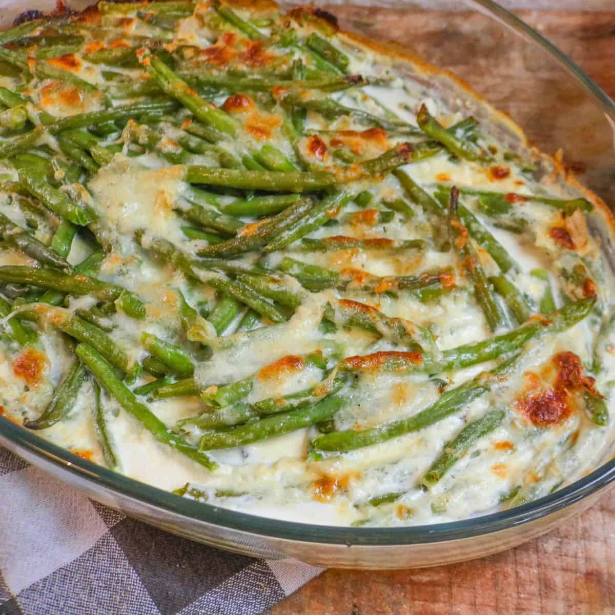 Cheesy Oven Roasted Green Beans
