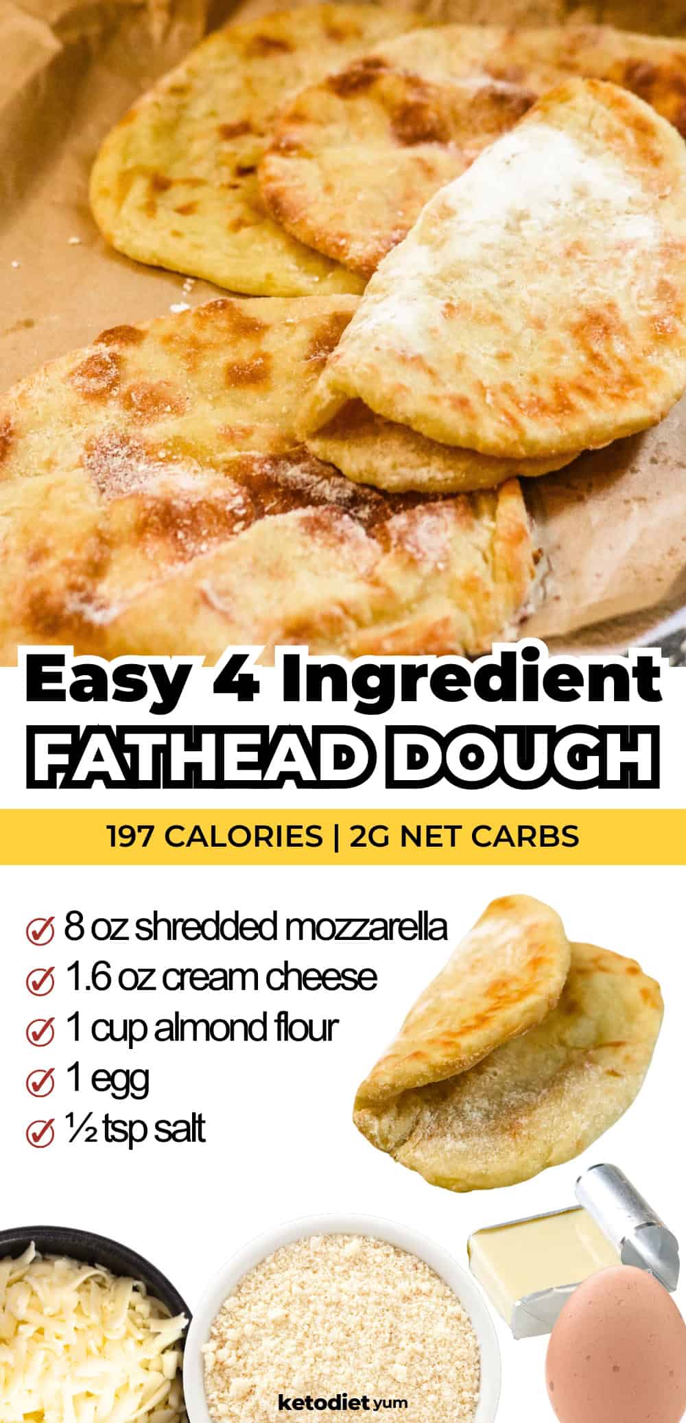 Keto Fathead Dough Recipe (4 Ingredients!)Keto Fathead Dough Recipe (4 Ingredients!)-image