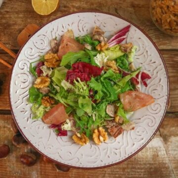 Pancetta Salad with Walnuts and Chestnuts