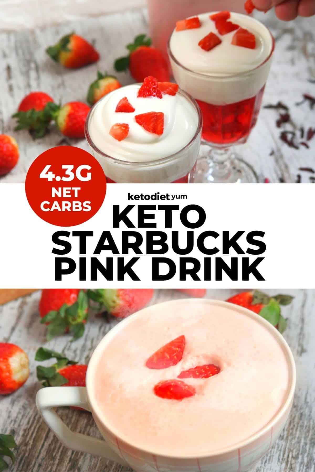 Keto Pink Drink (Starbucks Copycat) Best Keto Pink Drink Recipe