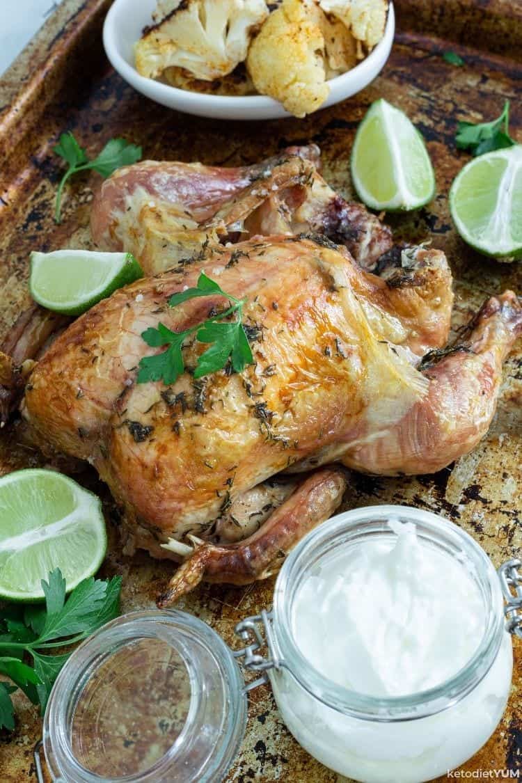 Keto Baked Chicken with Greek Yogurt and Lime