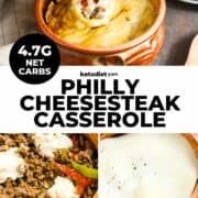 Keto Philly Cheesesteak Casserole