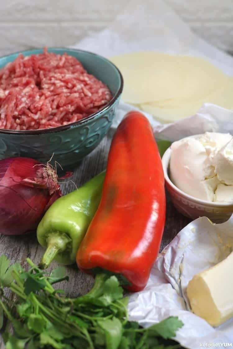 Keto philly cheesesteak casserole ingredients