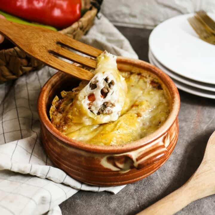 Keto Philly Cheesesteak Casserole Recipe