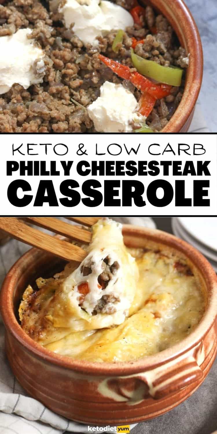 Keto Philly Cheesesteak Casserole Recipe Keto Diet Yum