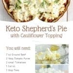 Keto Shepherd's Pie with Cauliflower Recipe