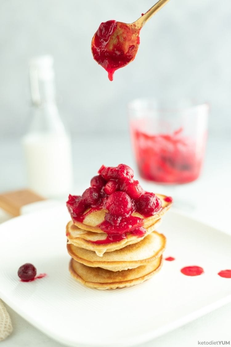Cranberry Keto Pancakes With Almond Flour Keto Diet Yum