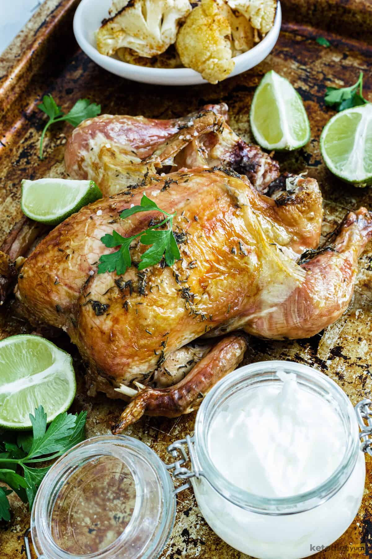 Keto Baked Chicken with Greek Yogurt and Lime