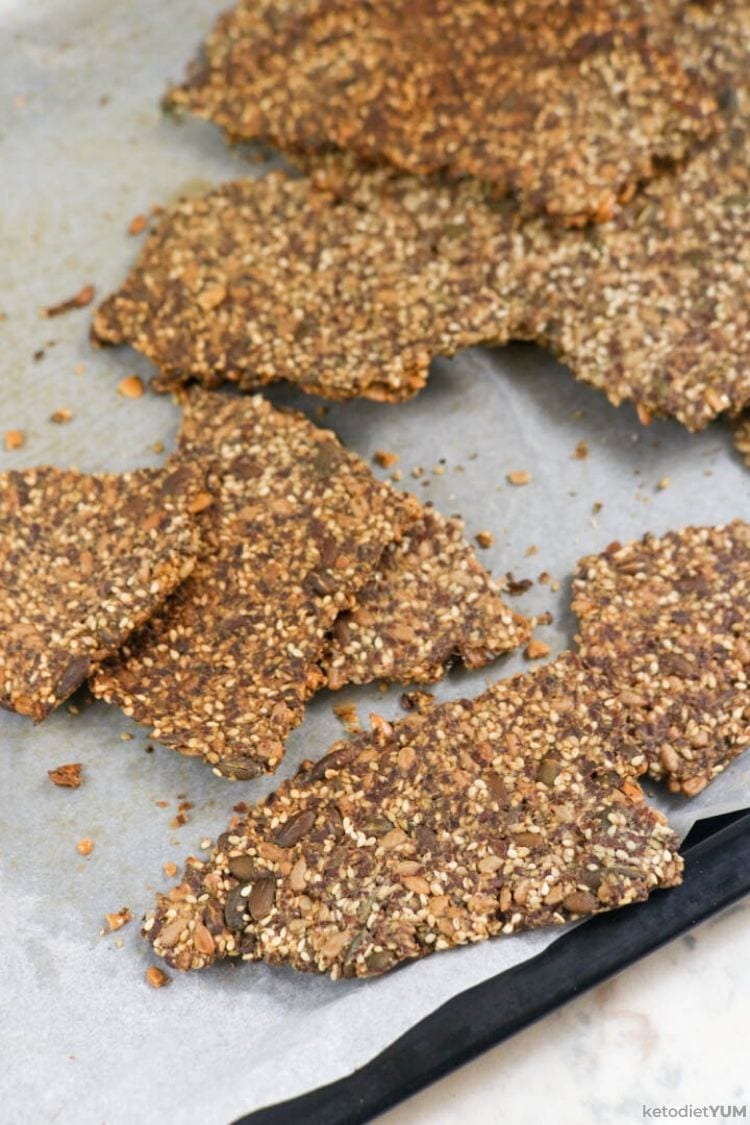 Keto crackers with just 0.6 grams of net carbs per serving!