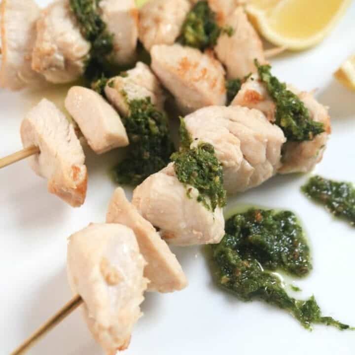 Chicken Skewers Recipe with Chermoula Sauce