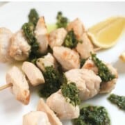 EASY Chicken Skewers with Chermoula Sauce