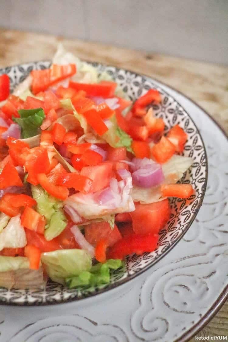 Easy Keto Salad With Homemade Italian Dressing Keto Diet Yum