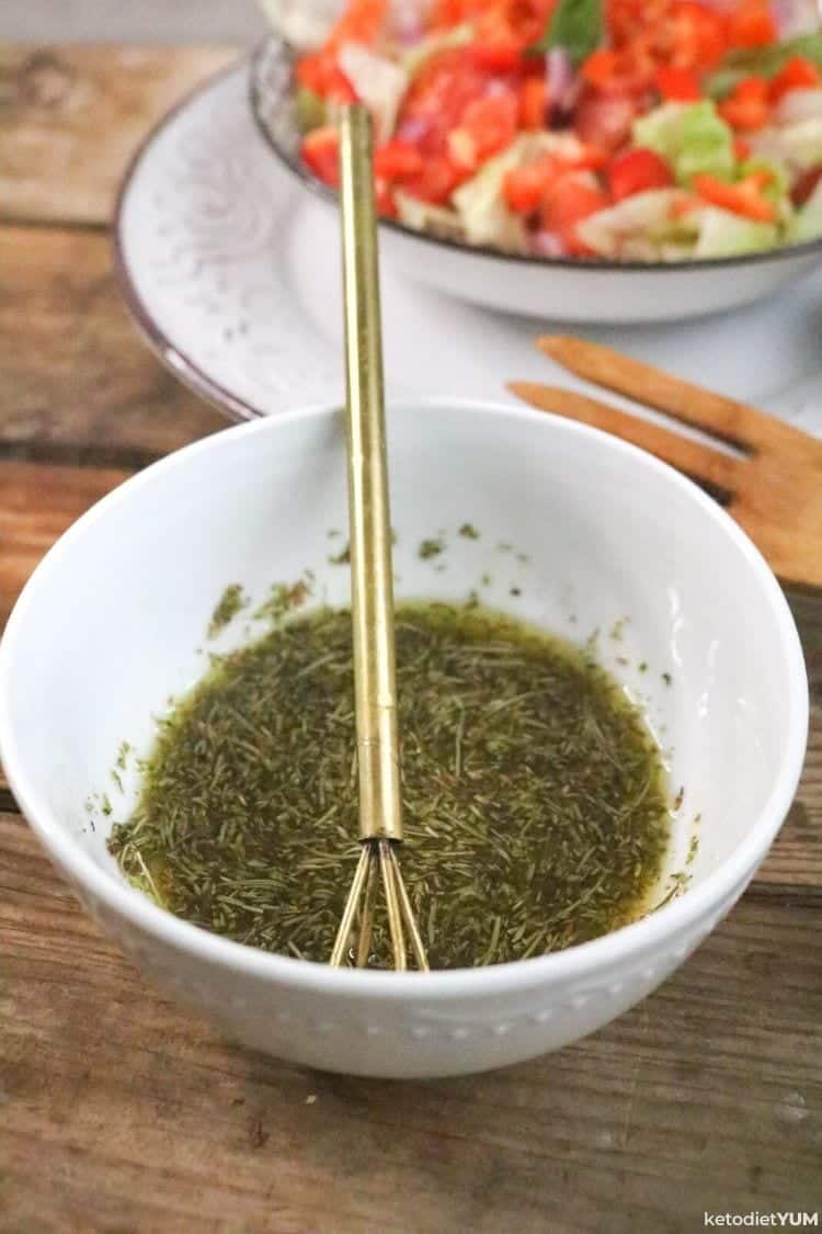 Easy Keto Salad With Homemade Italian Dressing Keto Diet Yum