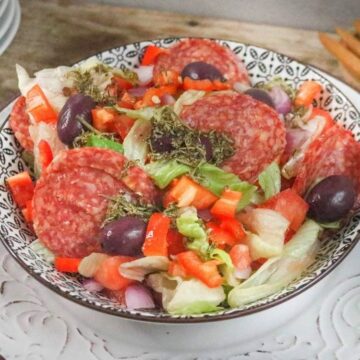 Easy Keto Salad with Homemade Italian Dressing