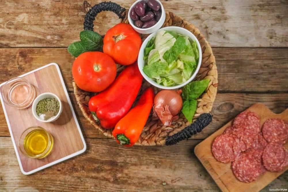 Easy Keto Salad With Homemade Italian Dressing Keto Diet Yum