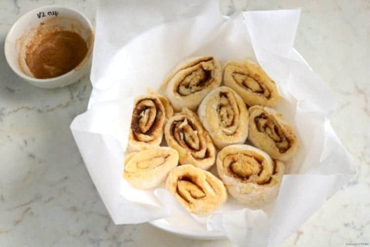 Keto cinnamon rolls ready to bake