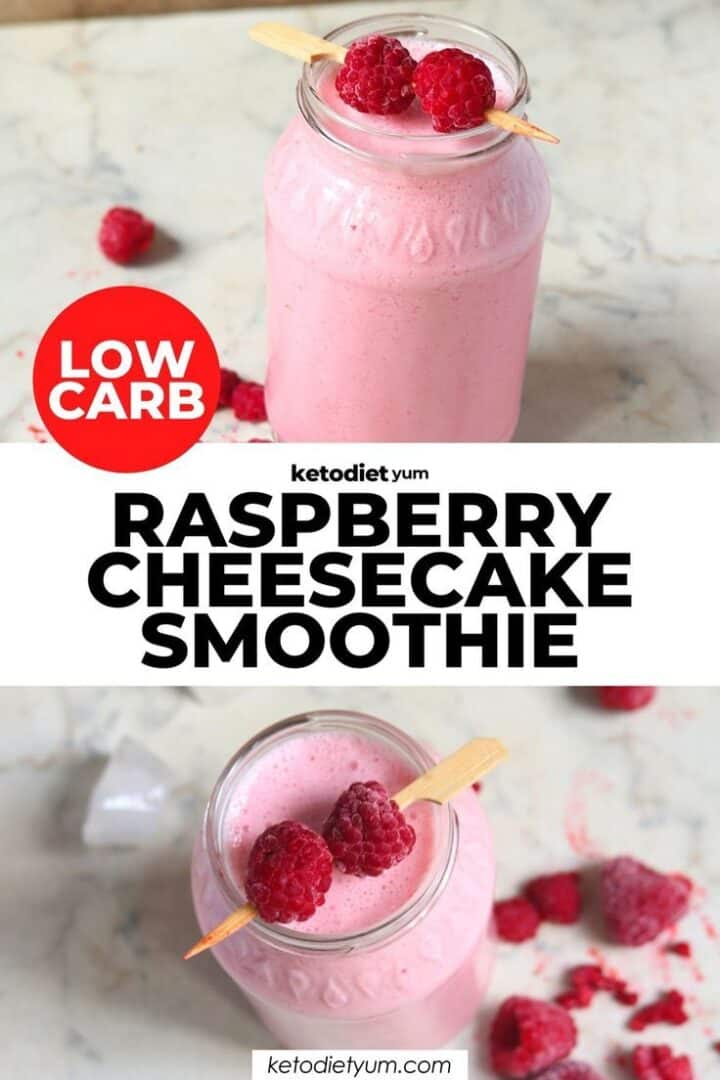 Keto Raspberry Cheesecake Smoothie