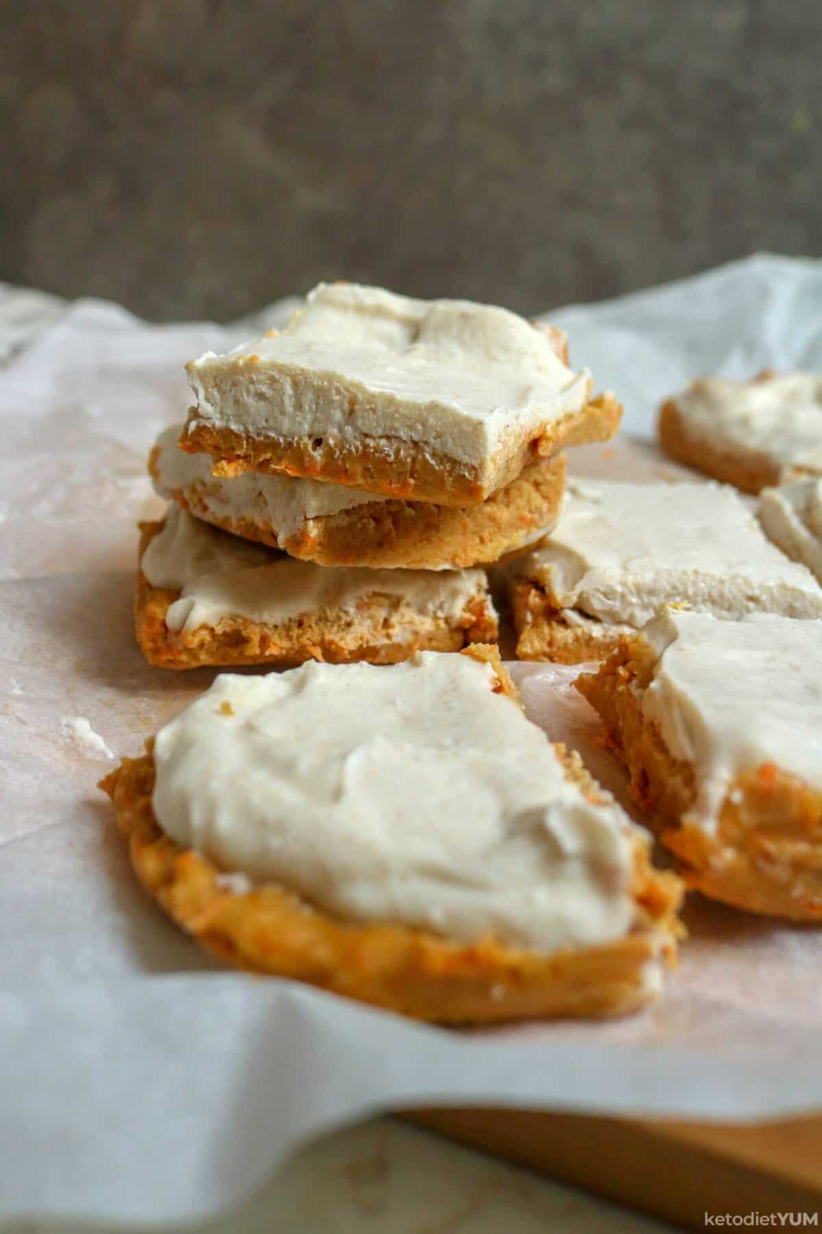 Keto Carrot Cake Bars Recipe