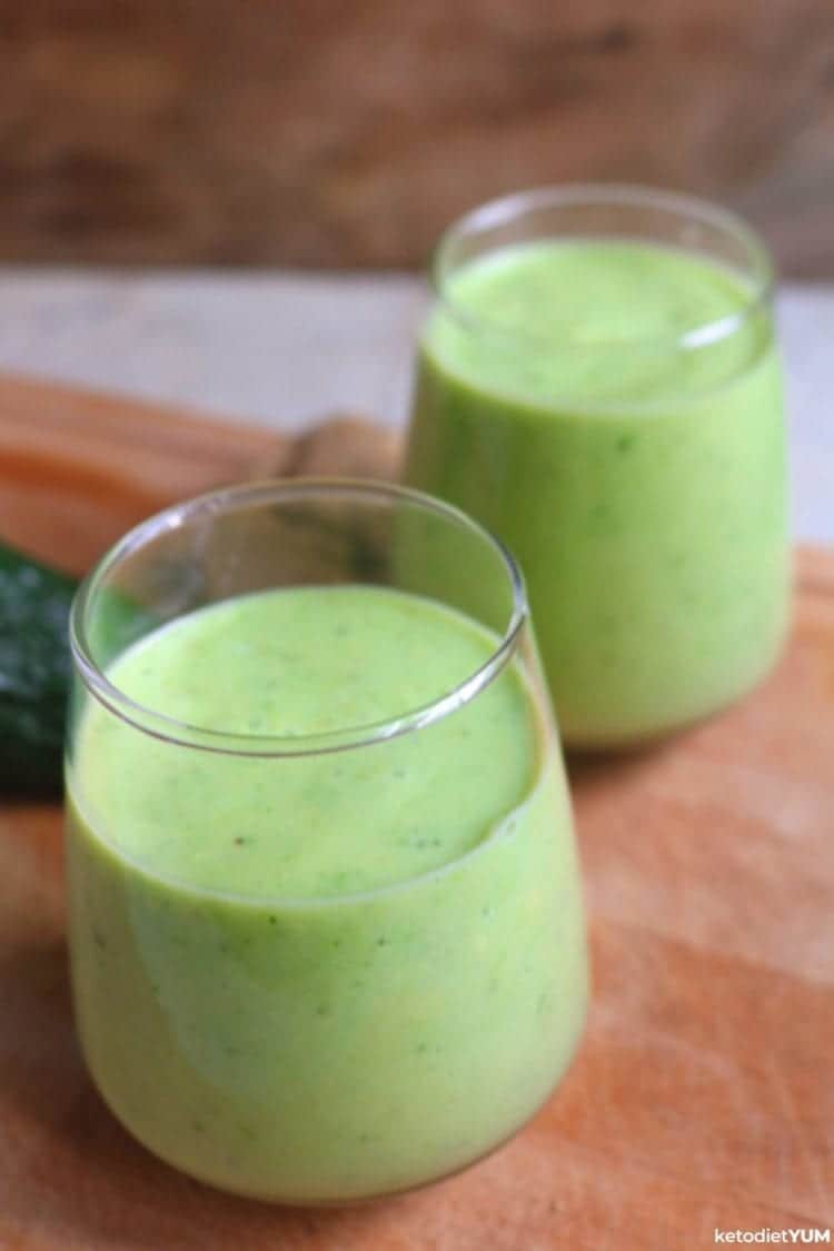 Easy keto ginger basil avocado smoothie recipe to stay in ketosis