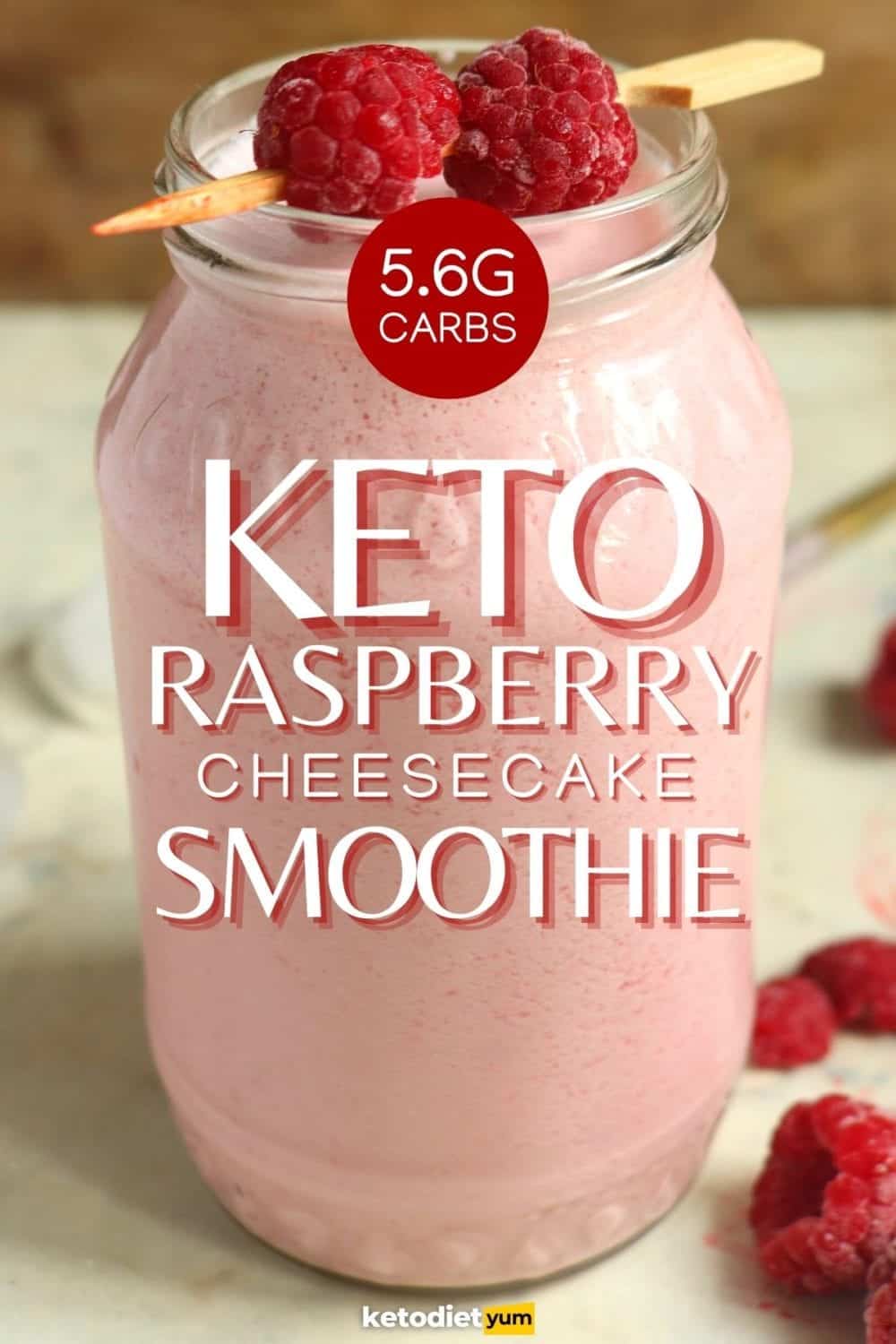 Keto Raspberry Cheesecake Smoothie Keto Diet Yum